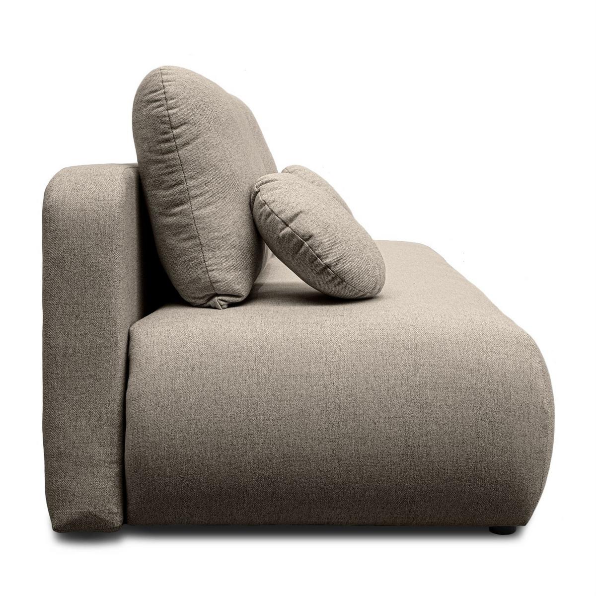 SCHLAFSOFA CLAIRE, zweisitzig, mit Schlaffunktion, Neve 16 - Taupe, Textil (208/90/95cm) - Lookway