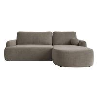 ECKSOFA Loridu Premium, Seite: Rechts - Schwarz/Braun, Holz/Kunststoff (174/250cm) - MIRJAN24