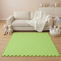 SPIELMATTE ab Null - 90 cm Baby Puzzlematte Grün - Grün, Kunststoff (30/30cm) - Littletom