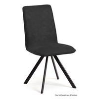 ESSZIMMERSTUHL (8er-Set) Datja 47x92x60 Schwarz/Anthrazit - Anthrazit/Schwarz, Kunststoff (60/92/47cm) - 58aufmkessel