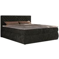 BOXBETT AVERTA 180/200 - Dunkelgrau Schenille glatt - H4 - Dunkelgrau, Textil (180/200cm) - MKS