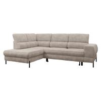 ECKSOFA Clinton, Seite: Links - Hellbraun/Schwarz, Holz/Kunststoff (253/174cm) - MIRJAN24