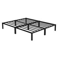 METALLBETT 160x200 cm mit Lattenrost Schwarz auf Stahlrahmen - Schwarz, Metall (160/200cm) - ML-DESIGN