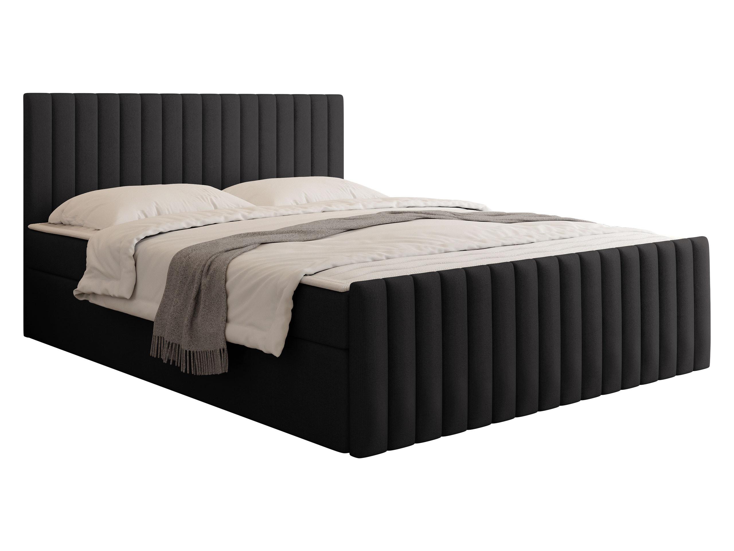 BOXBETT Tirulo Fix - H3 - Dunkelgrau/Schwarz, Holzwerkstoff/Kunststoff (160/200cm) - MIRJAN24