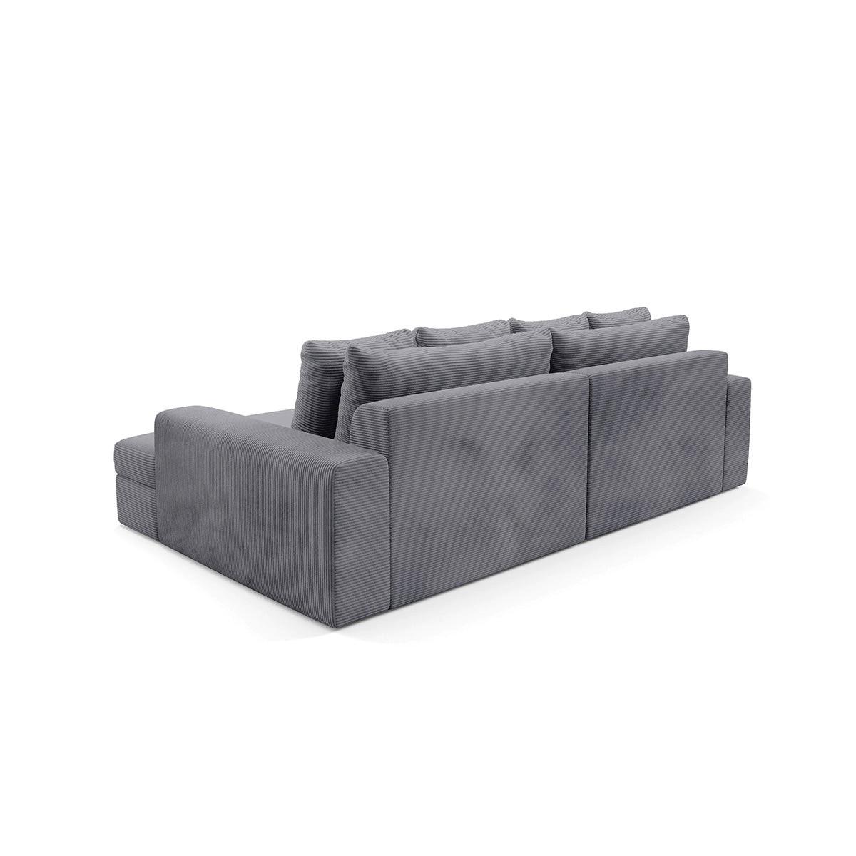 ECKSOFA Paola 3 Sitzplätze Hellgrau - Grau, Holz (272/167cm) - Petits-meubles