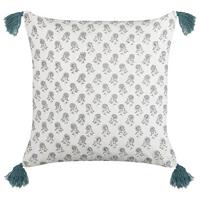 DEKOKISSEN Weiß 45/45 cm Cornus - Weiß, Naturmaterialien/Textil (45/45cm) - Beliani