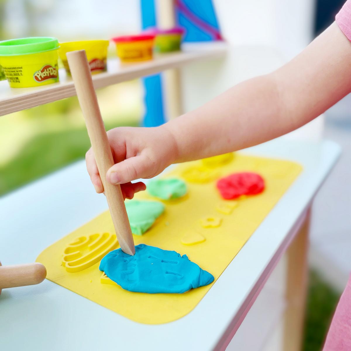 SPIELSET KNETE roba x Play-Doh mit Schürze - Grau, Holz/Kunststoff (1/1/1cm) - Roba