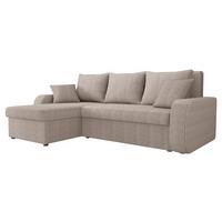 ECKSOFA Kris Cord - Schwarz/Sahara, Holz/Kunststoff (238/147cm) - MIRJAN24