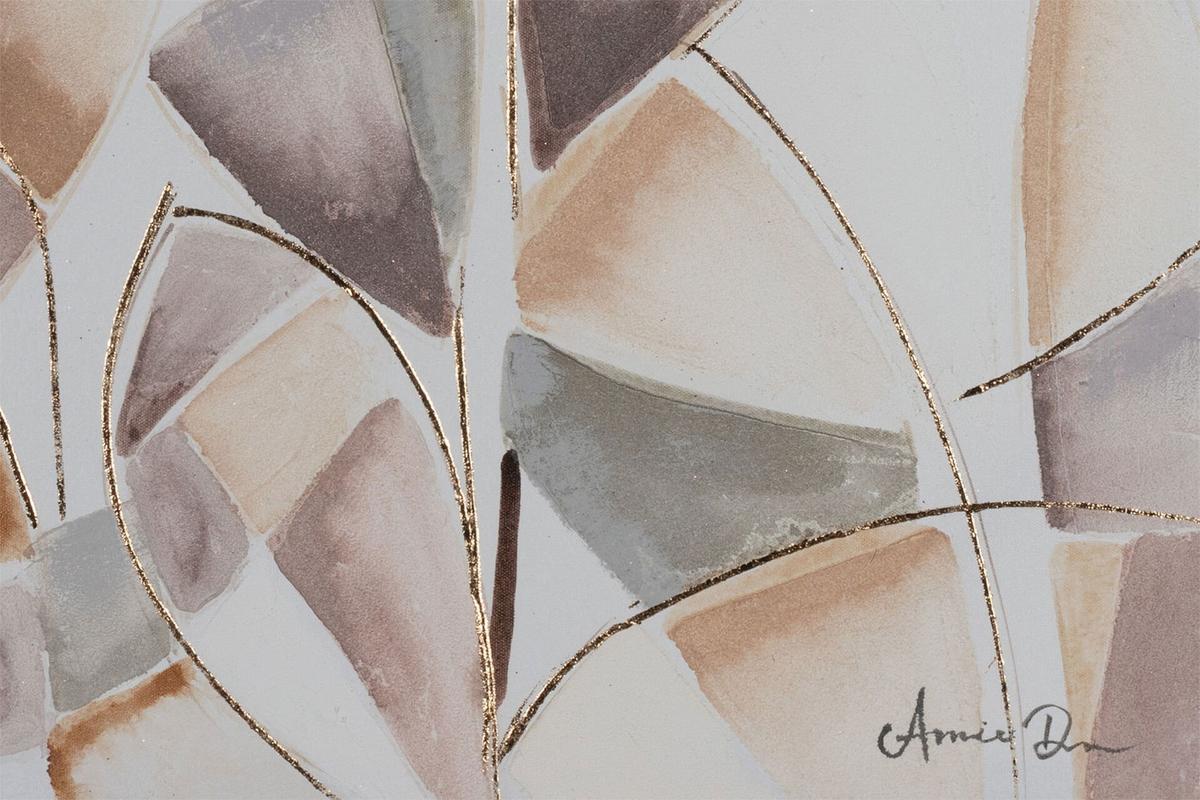 ACRYLBILD HANDGEMALT 80/80 cm - Taupe/Grau, Holz/Textil (80/80cm) - KUNSTLOFT