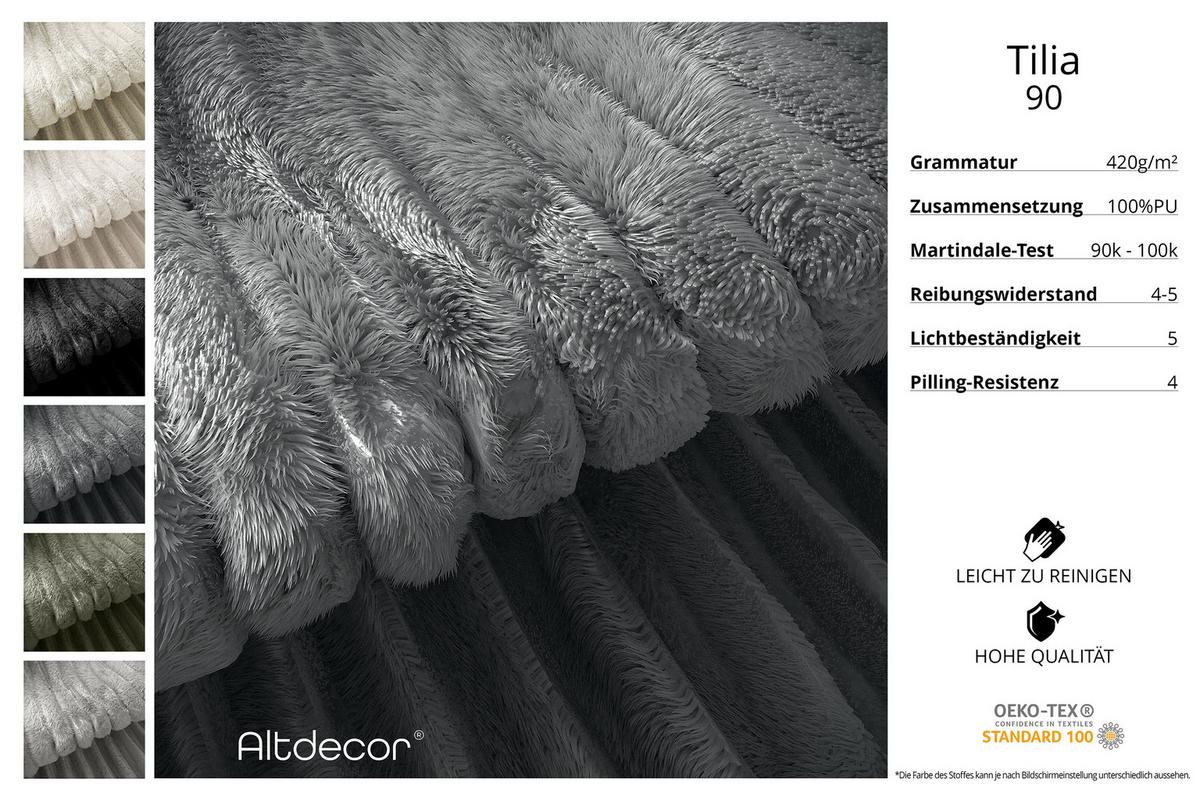 ECKSOFA mit Schlaffunktion und Bettkasten LIRA-L - 264x172x89 Dunkelgrau - Dunkelgrau, Holzwerkstoff/Textil (264/172cm) - ALTDECOR