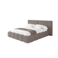 POLSTERBETT mit Bettkasten und Lattenrost, Bett mit Matratze H3/H4 - NILO 200x200 Braun - Braun, Holzwerkstoff/Textil (200/200cm) - ALTDECOR