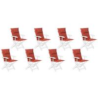 SESSELAUFLAGE Rot Maui - Rot, Textil (40/42/55cm) - Beliani