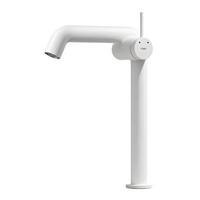 WASCHTISCHARMATUR Wasserzulaufrohr aus Edelstahl Weiß Matt 31/22 cm - Weiß, Metall (22/7.6/33.2cm) - EMKE