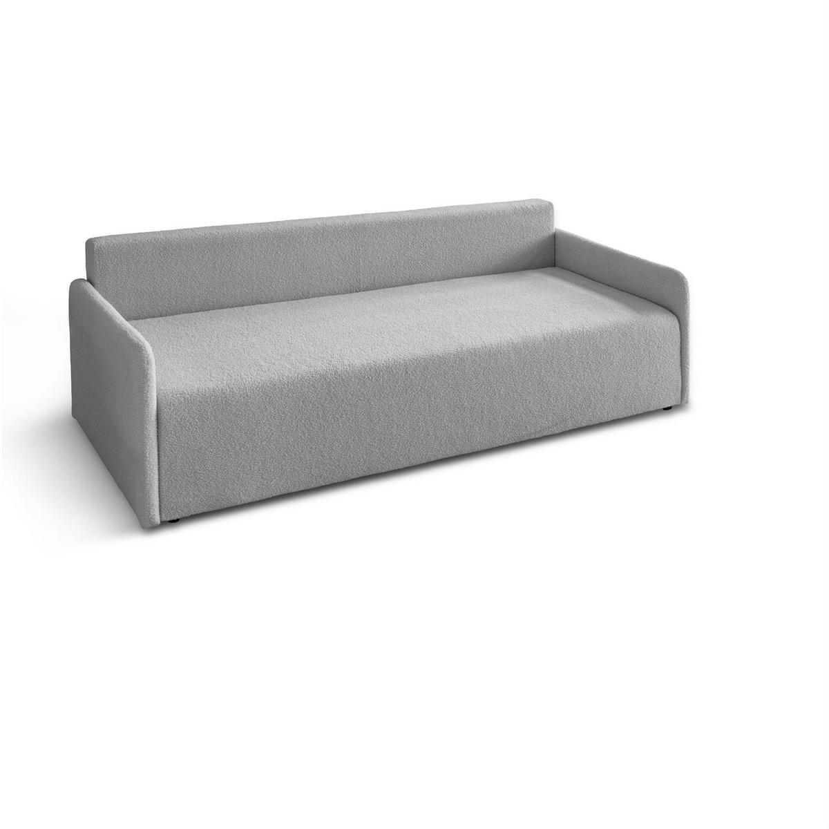 SCHLAFSOFA CUDDLE mit Schlaffunktion und Bettkasten, Quelle 83 - Hellgrau, Textil (207/90/90cm) - Lookway