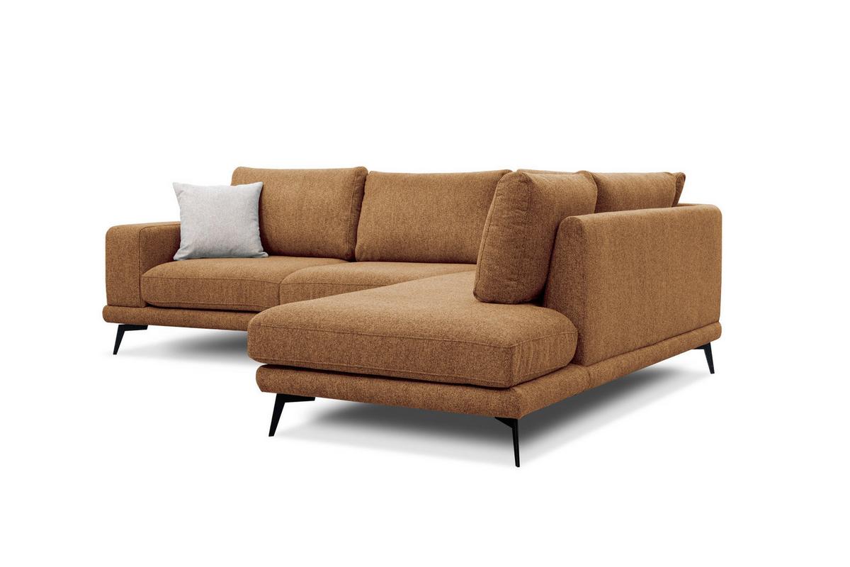 ECKSOFA MEDIOLANE 5-Sitzer, orange - Orange, Holzwerkstoff/Textil (282/219cm) - Wozimo