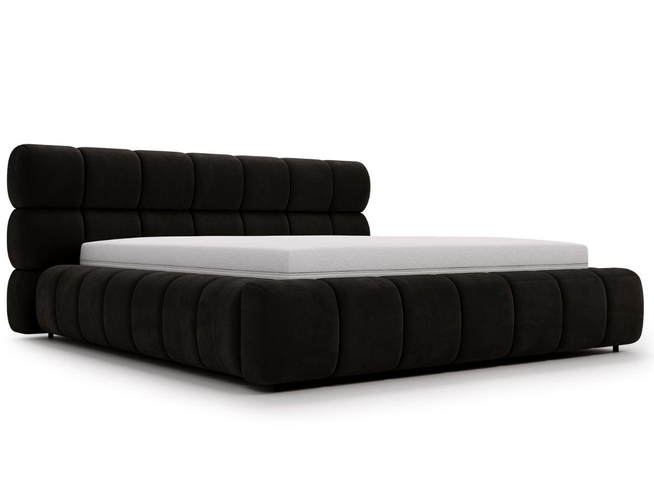 POLSTERBETT Mellow 160x200 Schwarz - Schwarz, Textil (160/200cm) - Graingold