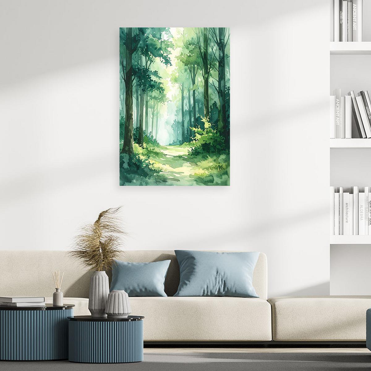 LEINWANDBILD Natur und Botanik 80x120cm - Grün, Textil (80/120cm) - Feeby