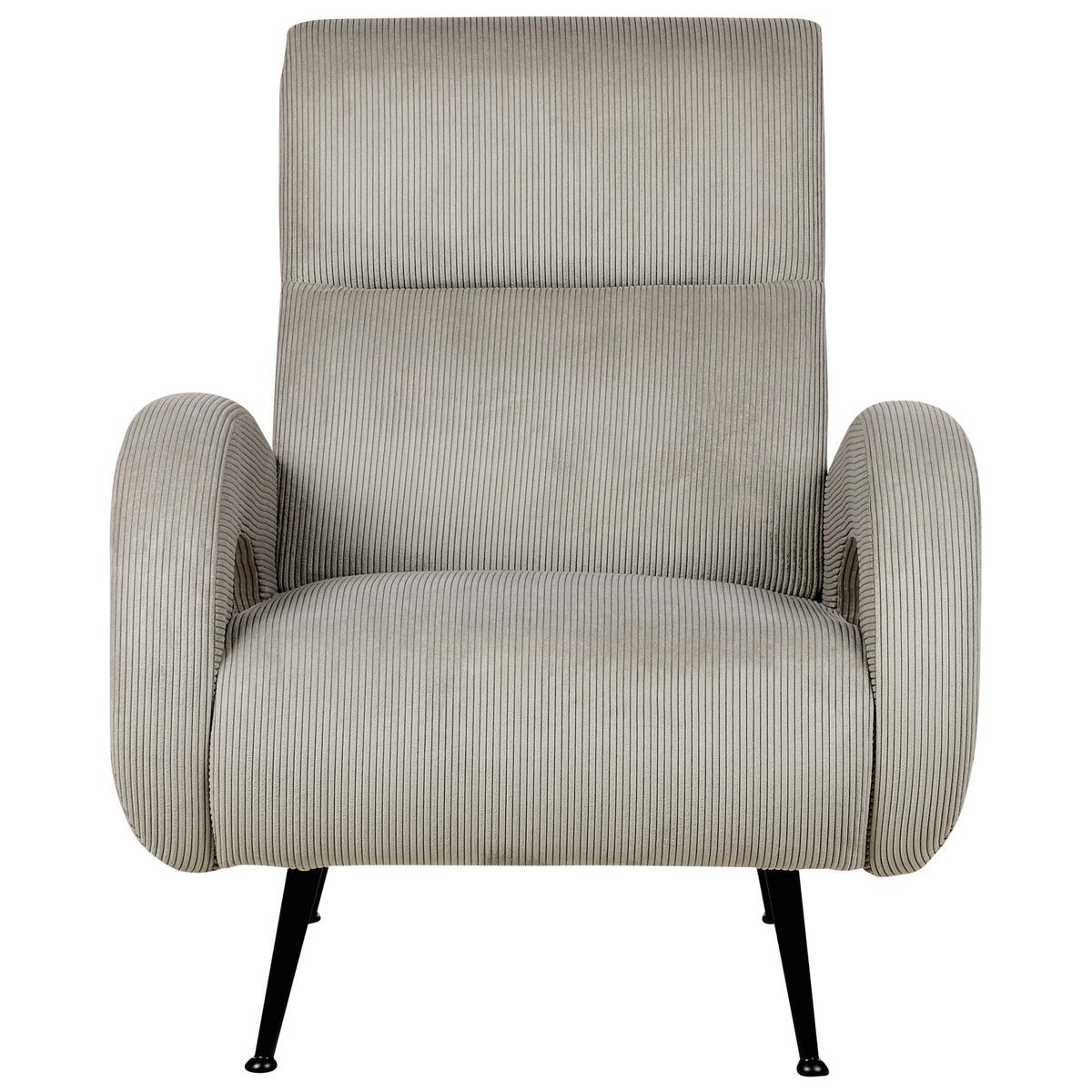 SESSEL Cord grau Svalov - Grau, Textil (77/93/75cm) - Beliani