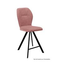 THEKENSTUHL drehbar (6er-Set) Diantha 51x109x60 Schwarz/Rosewood - Dunkelrosa/Schwarz, Kunststoff (60/109/51cm) - 58aufmkessel