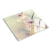GLASPLATTE 60x52 cm Kirschblüte - Weiß, Glas (60/0.4/52cm) - TULUP
