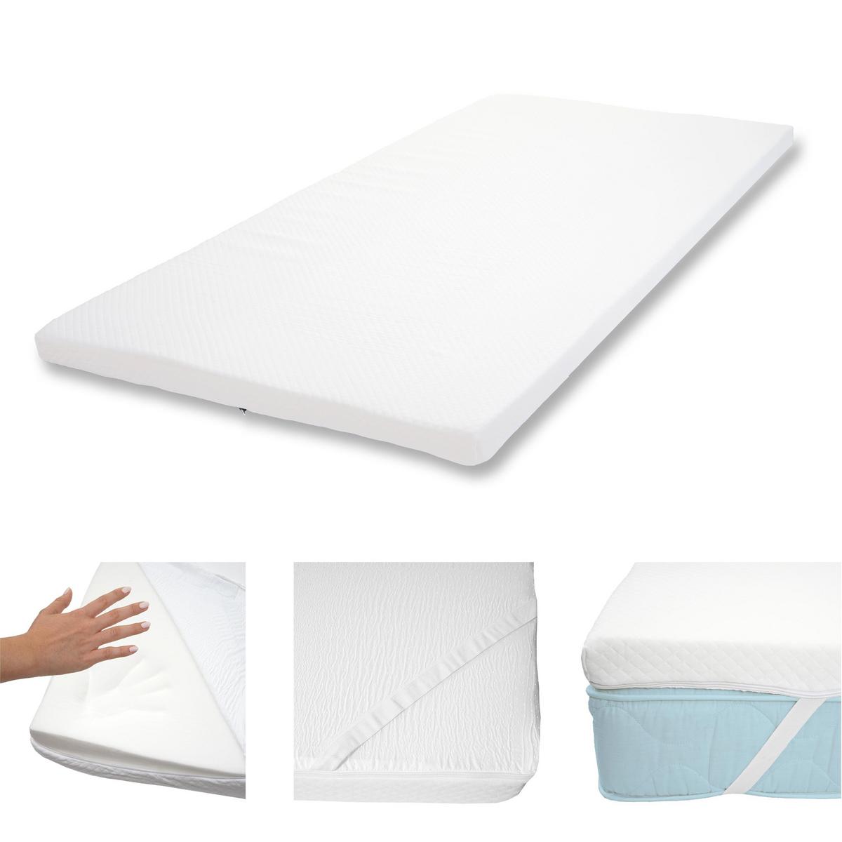 MEMORYFOAM-MATRATZENTOPPER 6CM Weiß - Weiß, Textil (200/90/6cm) - MCW