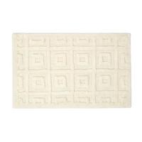 BADEMATTE 50/80 cm geometrisch - Creme, Textil (50/80cm) - Homescapes