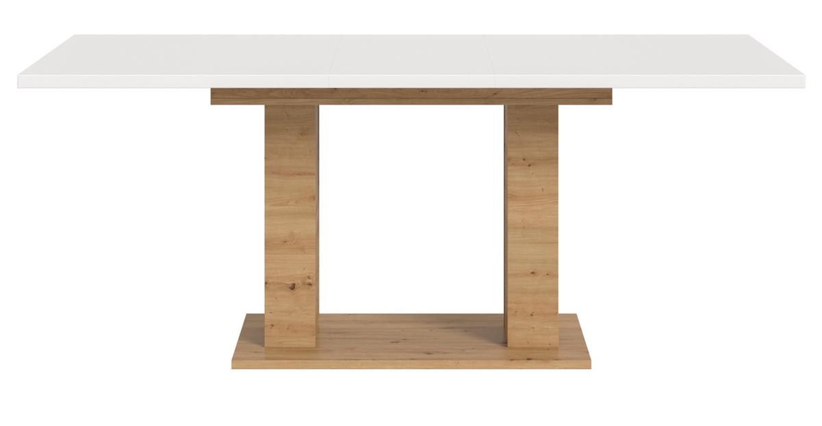 ESSTISCH weiß, Eiche Artisan, Küchentisch ausziehbar 150 - 190 cm - Weiß/Eiche Artisan, Holzwerkstoff/Metall (150/90/76cm) - Inn.Furn