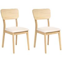ESSZIMMERSTUHL 2er-Set Hellbraun Minier - Hellbraun/Beige, Holz (46/85/51cm) - Beliani