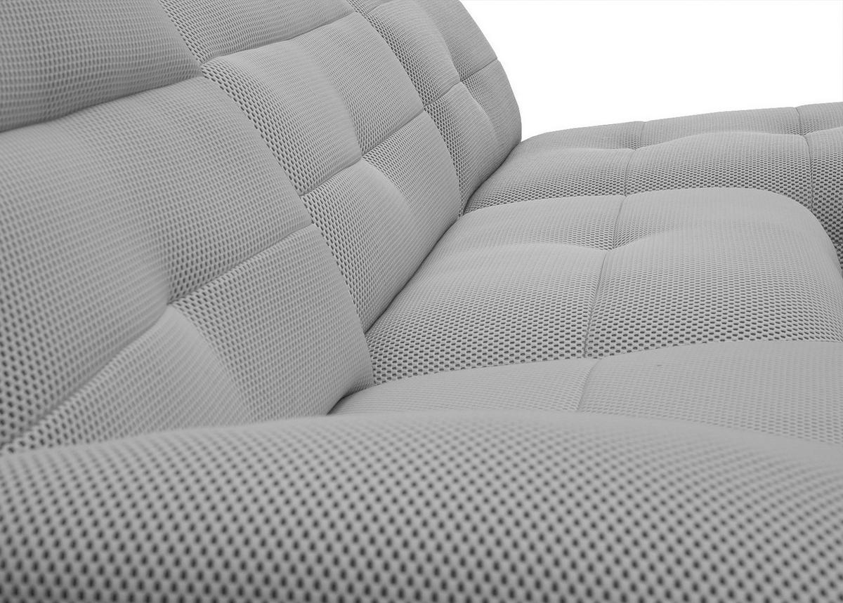 ECKSOFA TRENTO 4-Sitzer, grau - Schwarz/Grau, Holzwerkstoff/Kunststoff (262/165cm) - Wozimo