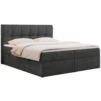 BOXBETT RICO 140/200 Dunkelgrau Struktur - H3 - Dunkelgrau, Holz/Textil (140/200cm) - MKS