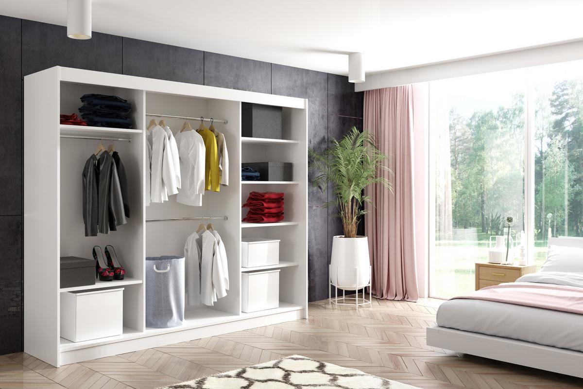 KLEIDERSCHRANK VILAN mit Lamel - 250 cm - Sonoma Eiche|Eichefarben - Eichefarben/Sonoma Eiche, Holzwerkstoff (250/215/61cm) - ALTDECOR