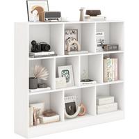 BÜCHERREGAL Weiß - Weiß, Holzwerkstoff (120/104/24cm) - COSTWAY