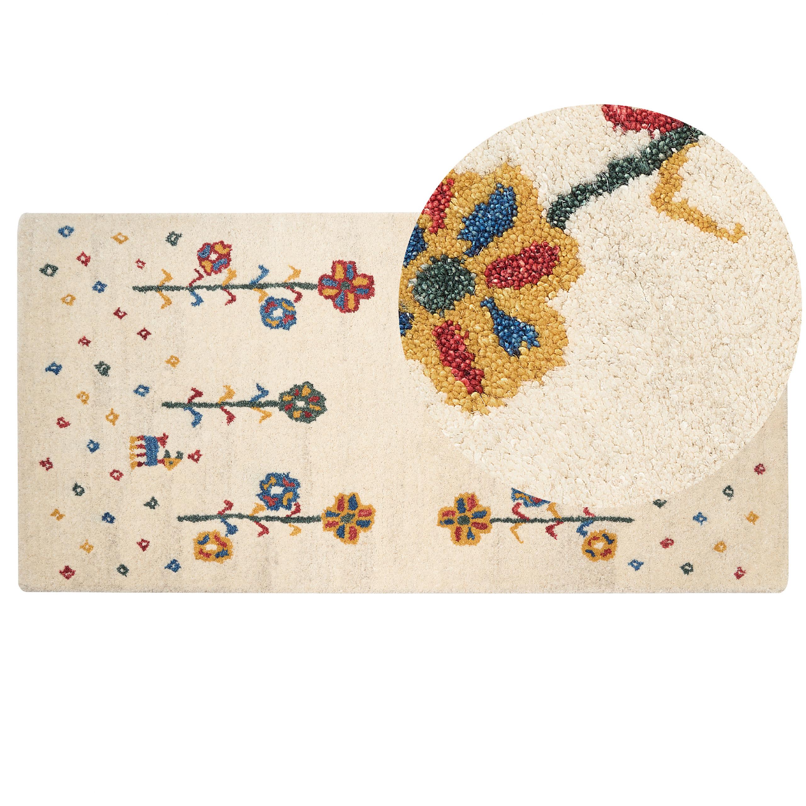 TEPPICH geflochten Husunlu 150/80 cm - Beige, Textil (80/150cm) - Beliani