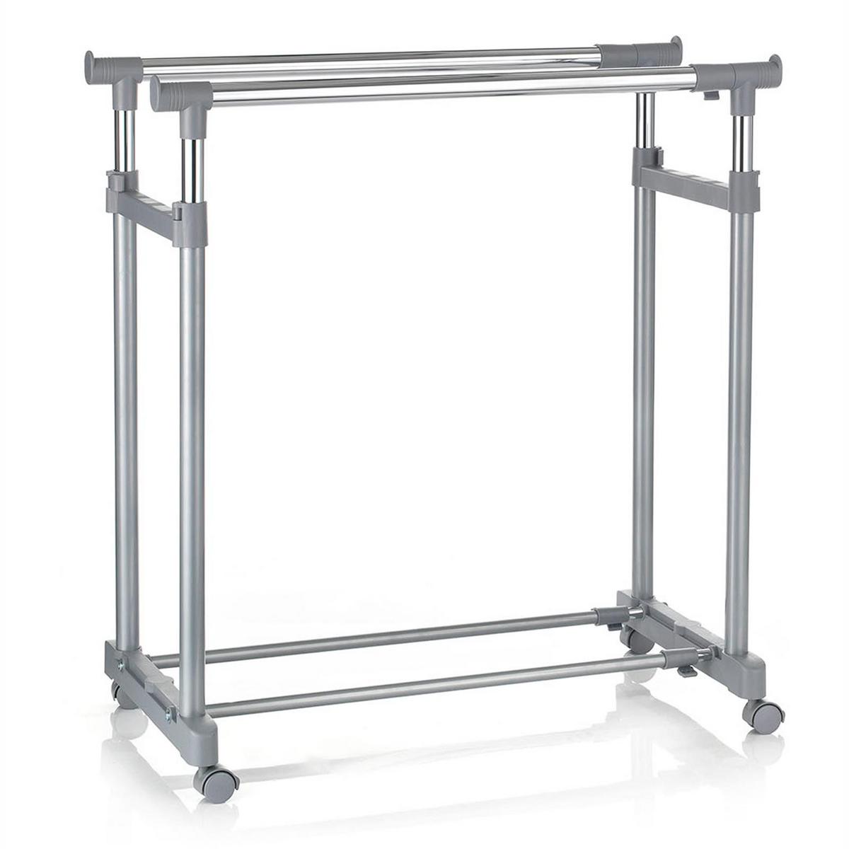 GARDEROBENWAGEN CASA grau - Grau, Metall (82/89/43cm) - CARO-Möbel
