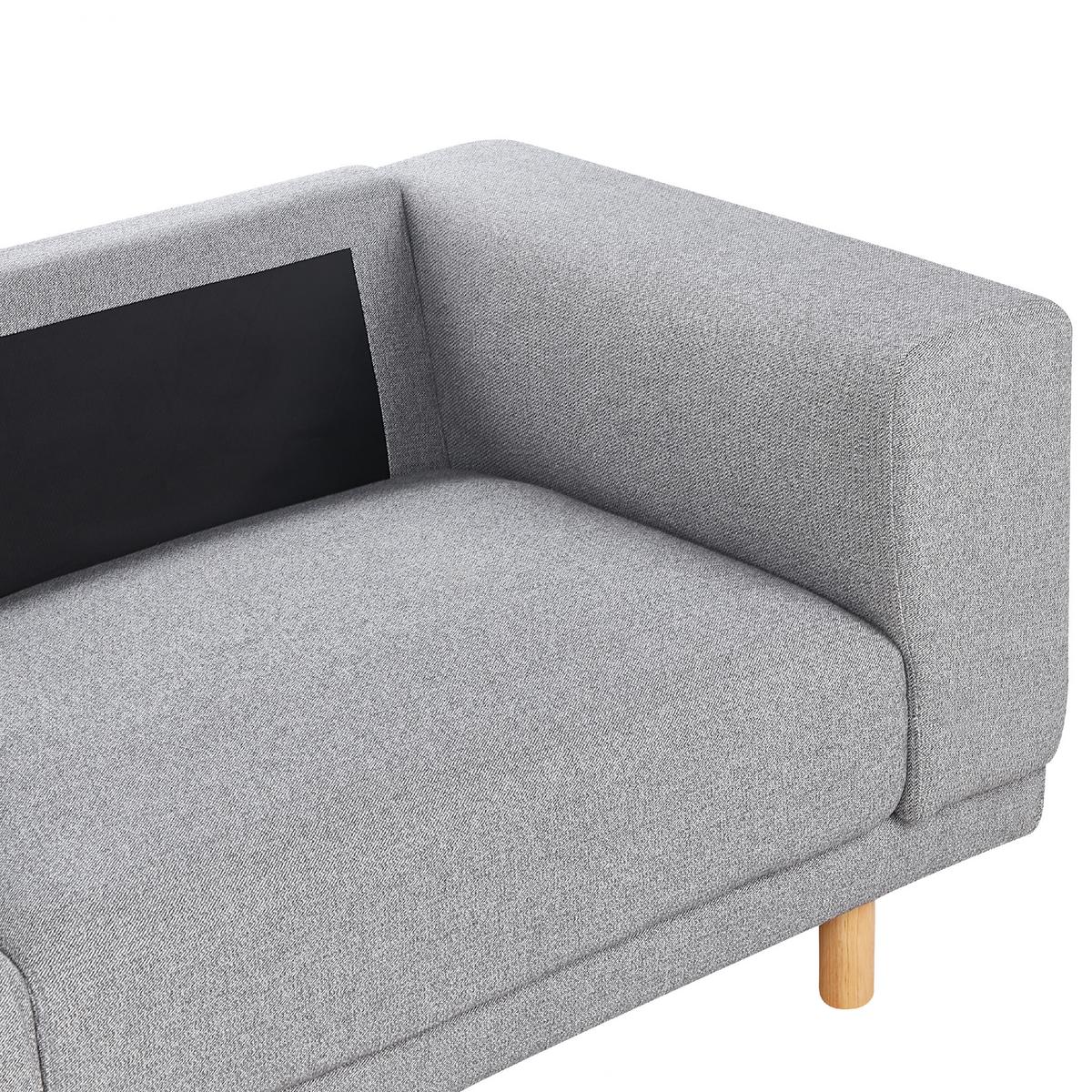 3-SITZER-SOFA Polsterbezug Hellgrau Nivala - Hellgrau, Textil (220/76/84cm) - Beliani