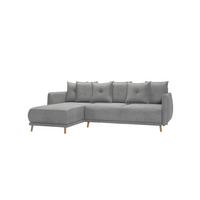 ECKSOFA Chroma Grau Luxusmicrofaser - Braun/Grau, Holz/Textil (238/170cm) - S-Style