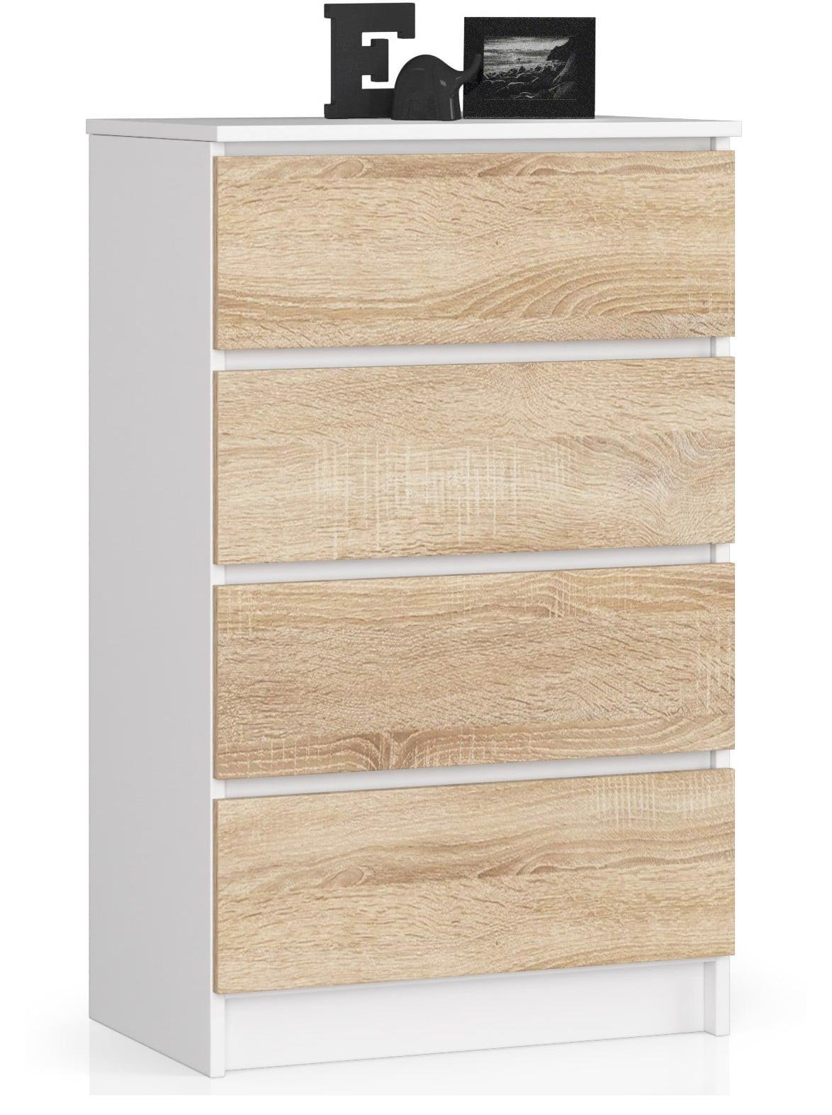 KOMMODE Weiß, Eiche Sonoma 99/60/40 - Weiß, Holzwerkstoff (60/99/40cm) - RAUMHIRSCH FURNITURE