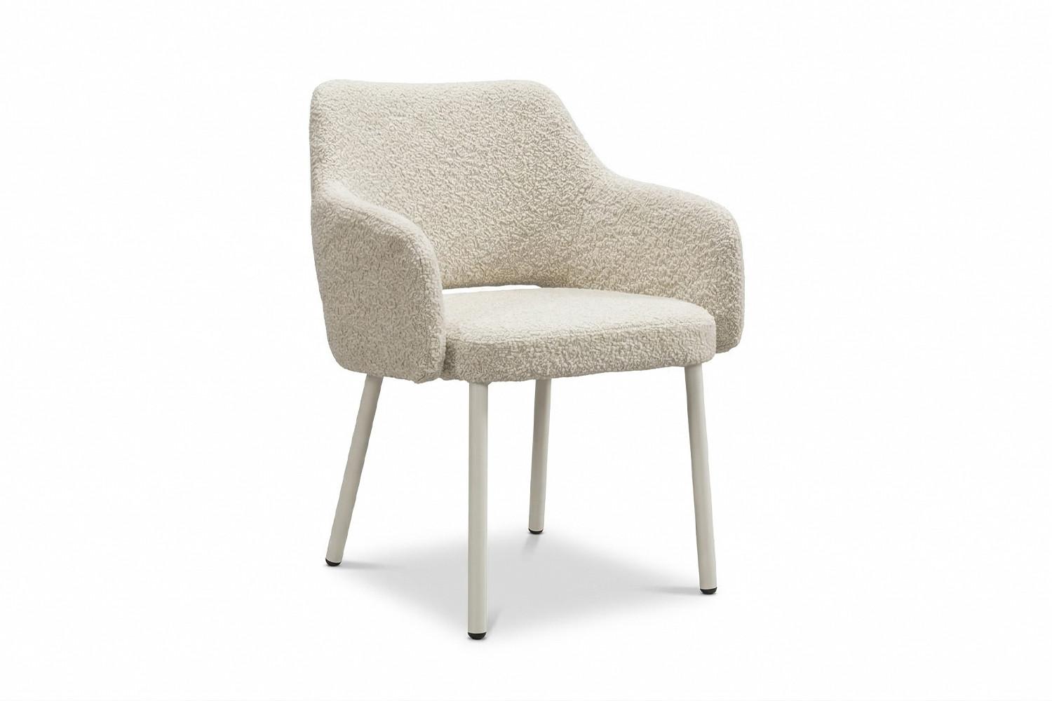 GARTENSTUHL AMUR Cremeweiß SOLENZO Flachgewebe (1er-Set) - Creme, Textil (62/80/62cm) - KAWOLA