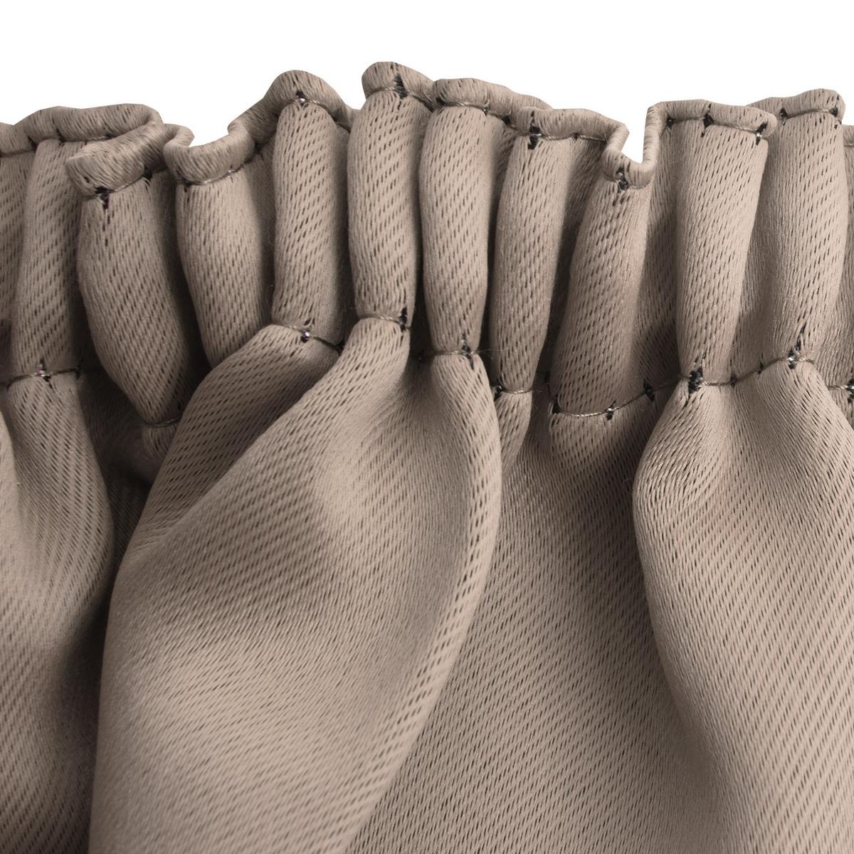 VORHANG Amelie BK mit Kräuselband 140x245cm Sand (2tlg) - Sandfarben, Textil (140/245/1cm) - Beautissu 