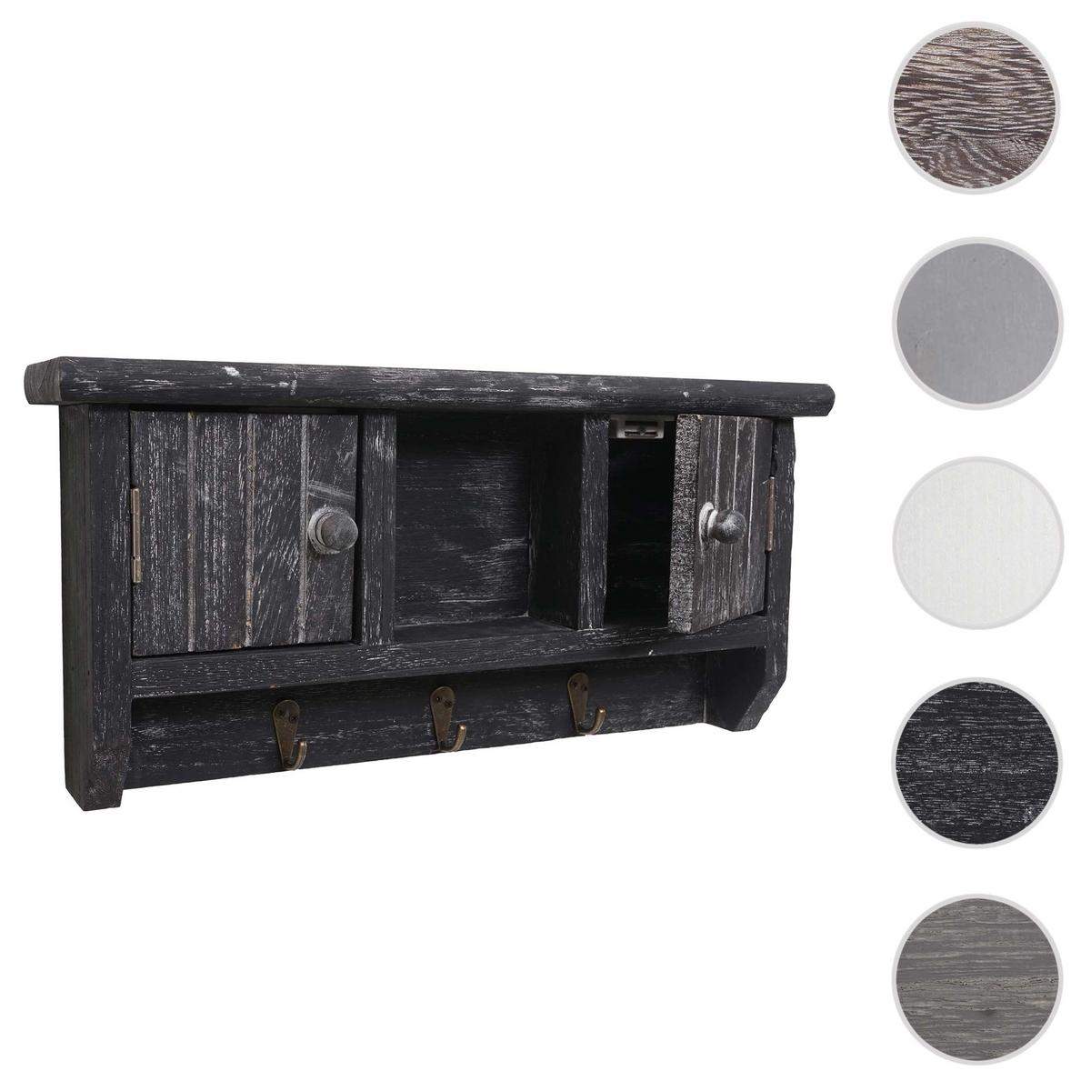 SCHLÜSSELBRETT Grau - Grau, Holz (40/19/8cm) - MCW