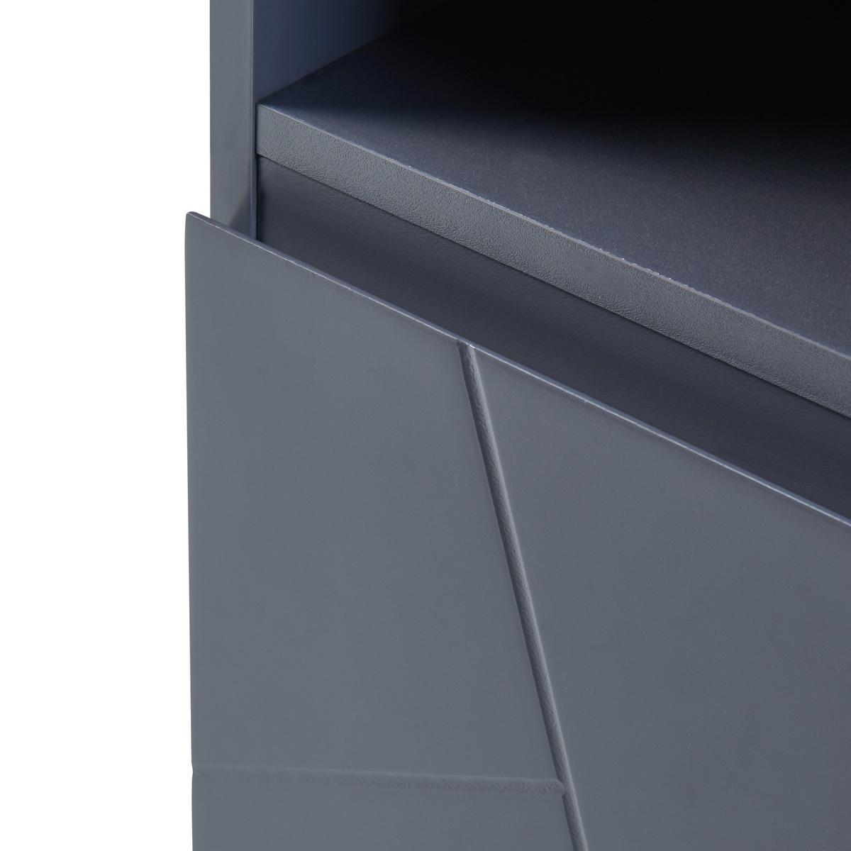 BADEZIMMERSCHRANK Overath - Naturfarben/Grau, Eichenholz/Holzwerkstoff (30/86/30cm) - [en.casa]