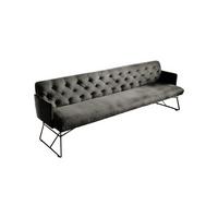 ESSZIMMERBANK CHARME Grau Velvet - Grau, Textil (246/85/68cm) - KAWOLA
