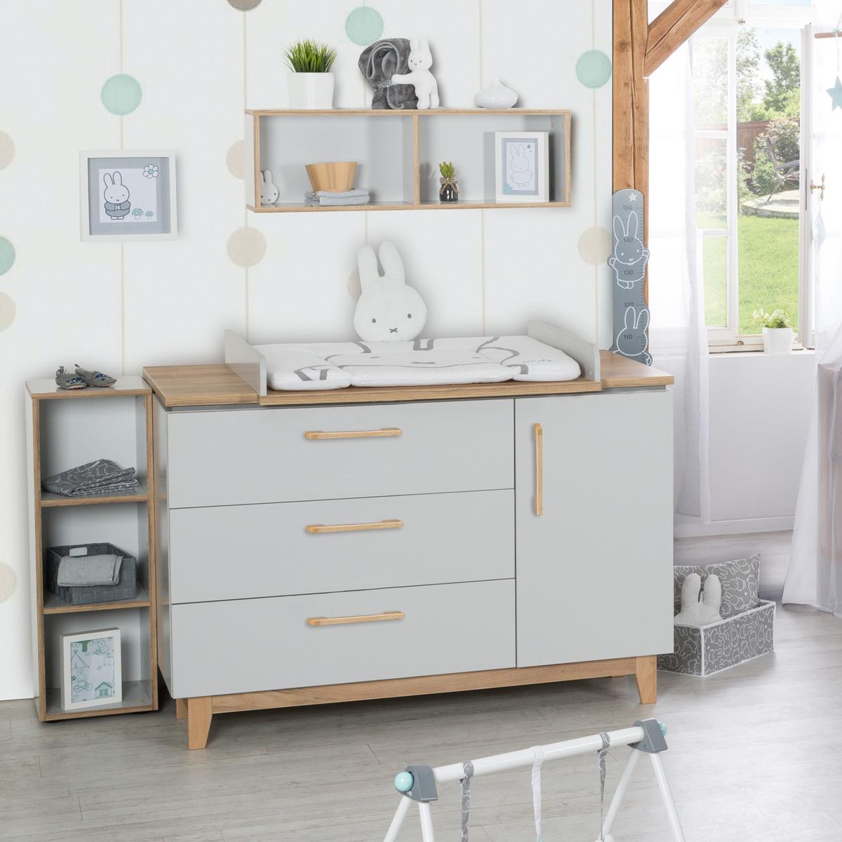 WICKELKOMMODE Caro - Grau, Holzwerkstoff (134.5/104/78cm) - Roba