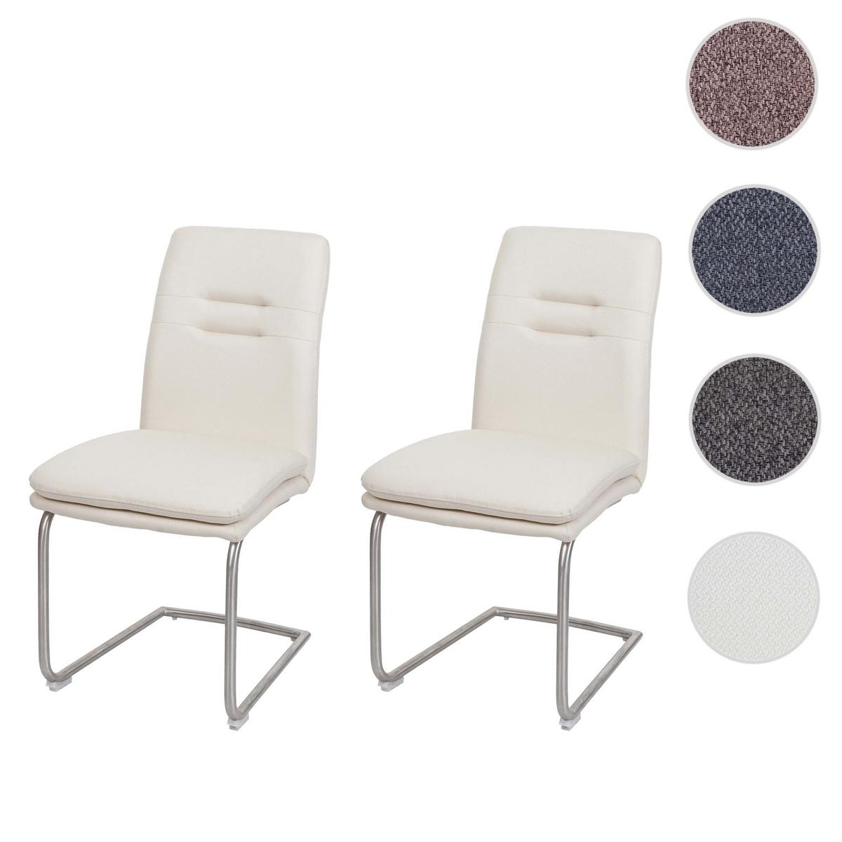 ESSZIMMERSTUHL Cremeweiß 2er-Set - Beige/Weiß, Textil (47/92/57cm) - MCW