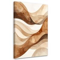 LEINWANDBILD 3D und geometrisch 60x90cm - Beige, Textil (60/90cm) - Feeby