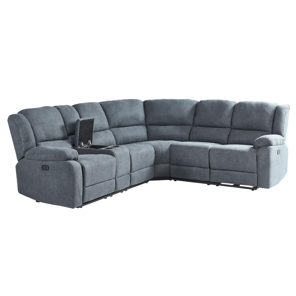 ECKSOFA Polsterbezug Dunkelgrau Rokke - Dunkelgrau, Textil (233/200cm) - Beliani
