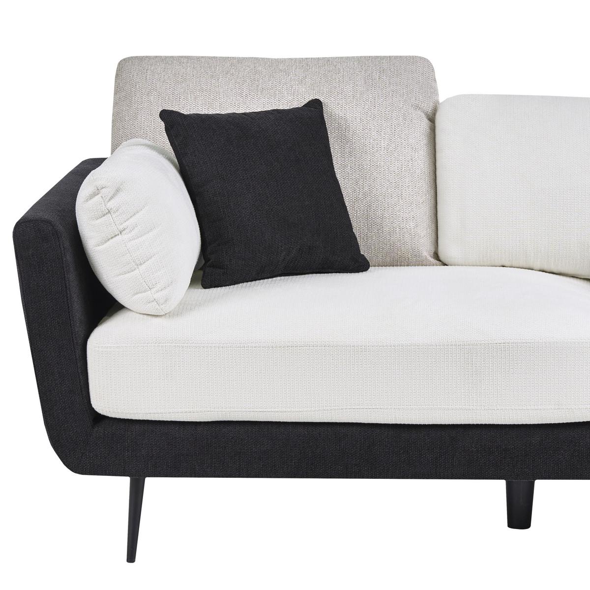 3-SITZER-SOFA Stoff Schwarz Bolga - Schwarz, Textil (185/89/83cm) - Beliani