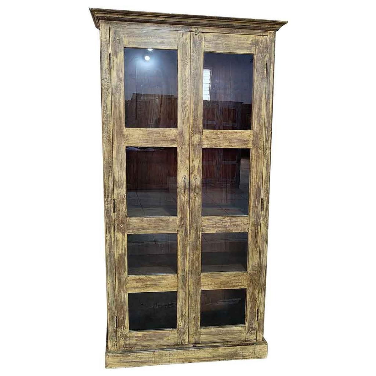 VITRINE aus Holz, 110x40x45cm - Braun, Holz (110/180/45cm) - Wanderlust