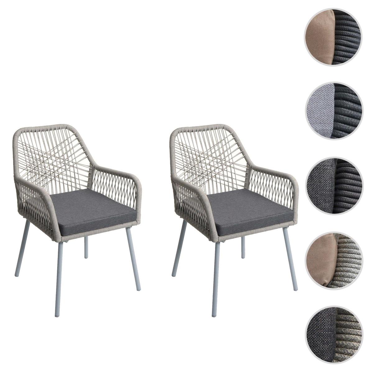 GARTENSTUHL Grau, Granit - Anthrazit/Grau, Textil (54/81/62cm) - MCW