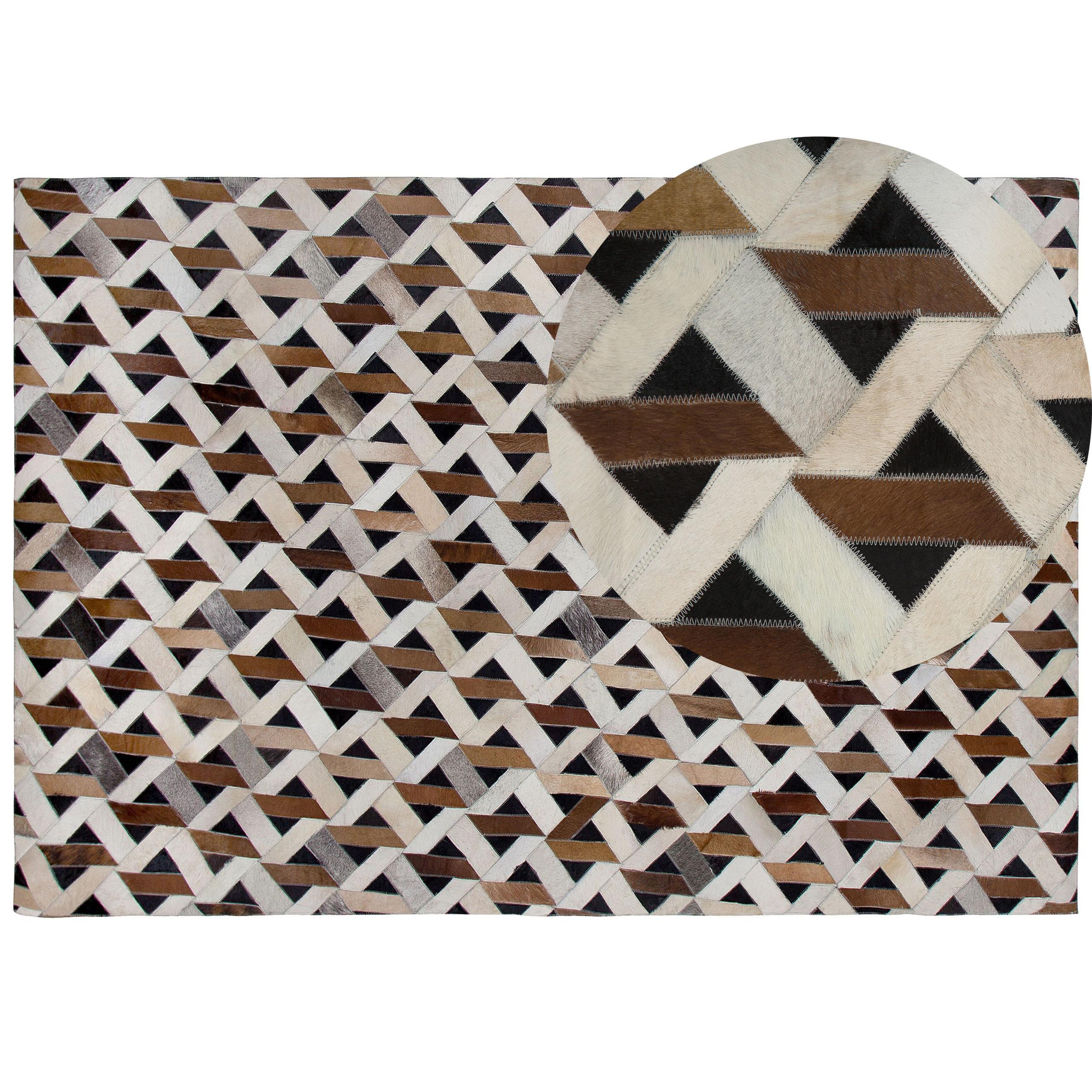 KURZFLOR-TEPPICH Tuglu 230/160 cm - Braun, Fell (160/230cm) - Beliani